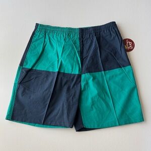 Southern Surf Mens Swim Trunks  L Multicolor Color Block Mesh Lined 80s Vintage